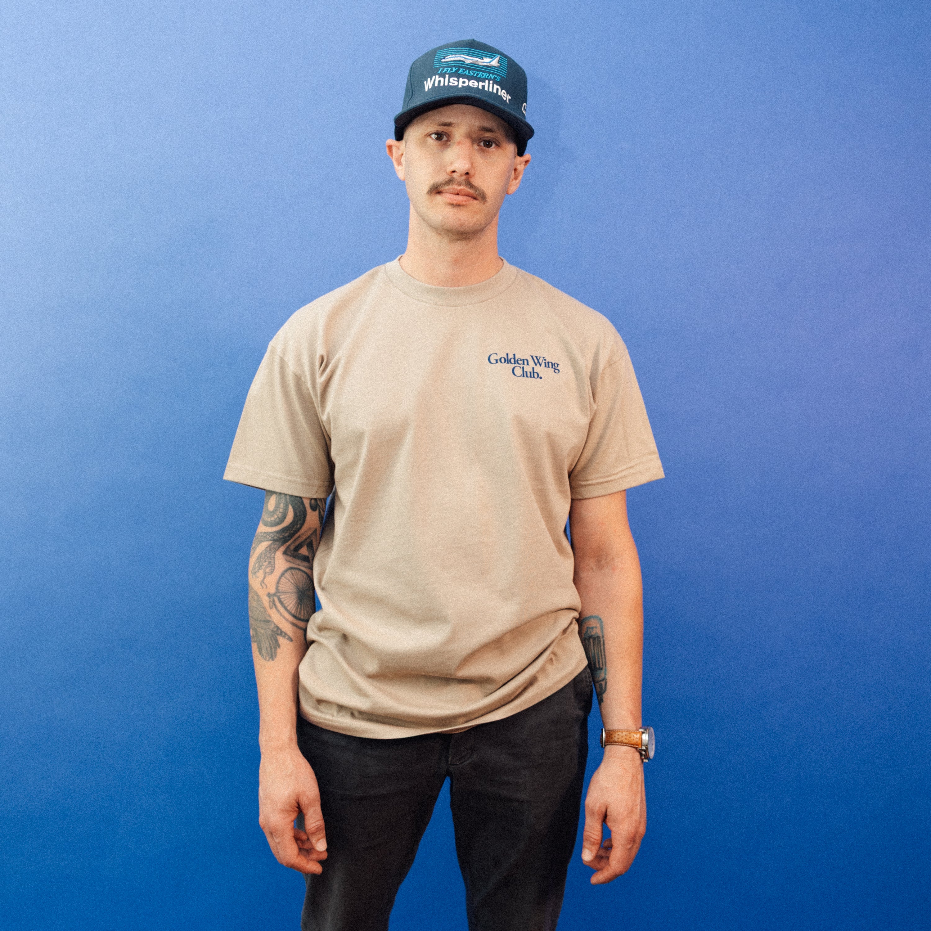 Man wearing RB211 TriStar Tee from Golden Wing Club